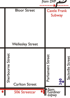map to 360 Sackville St.