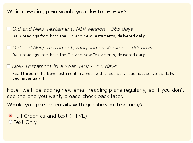 Reading Plan