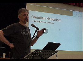 Andrew preaching on Christian Hedonism: Why we should seek our own pleasure