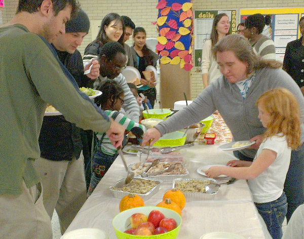 Thanksgiving bring-and-share in October