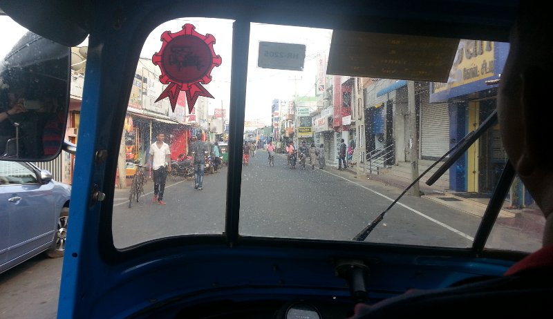 Being driven around Trincomalee in a three wheeled 'auto' or 'tuk-tuk' was quite an experience