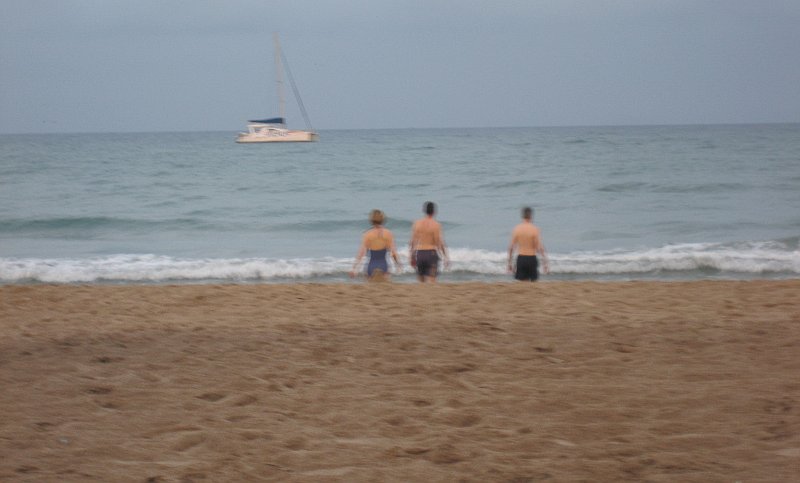 An evening swim in the ocean (the Bay of Bengal)