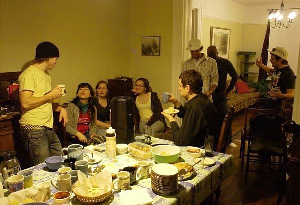 Food and Fellowship: Heather, Luke and Susanna, March 29nd 2009.