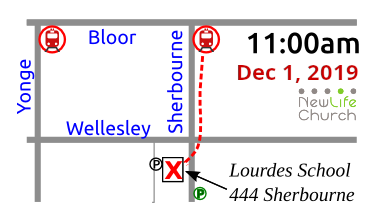 Map to Lourdes School 